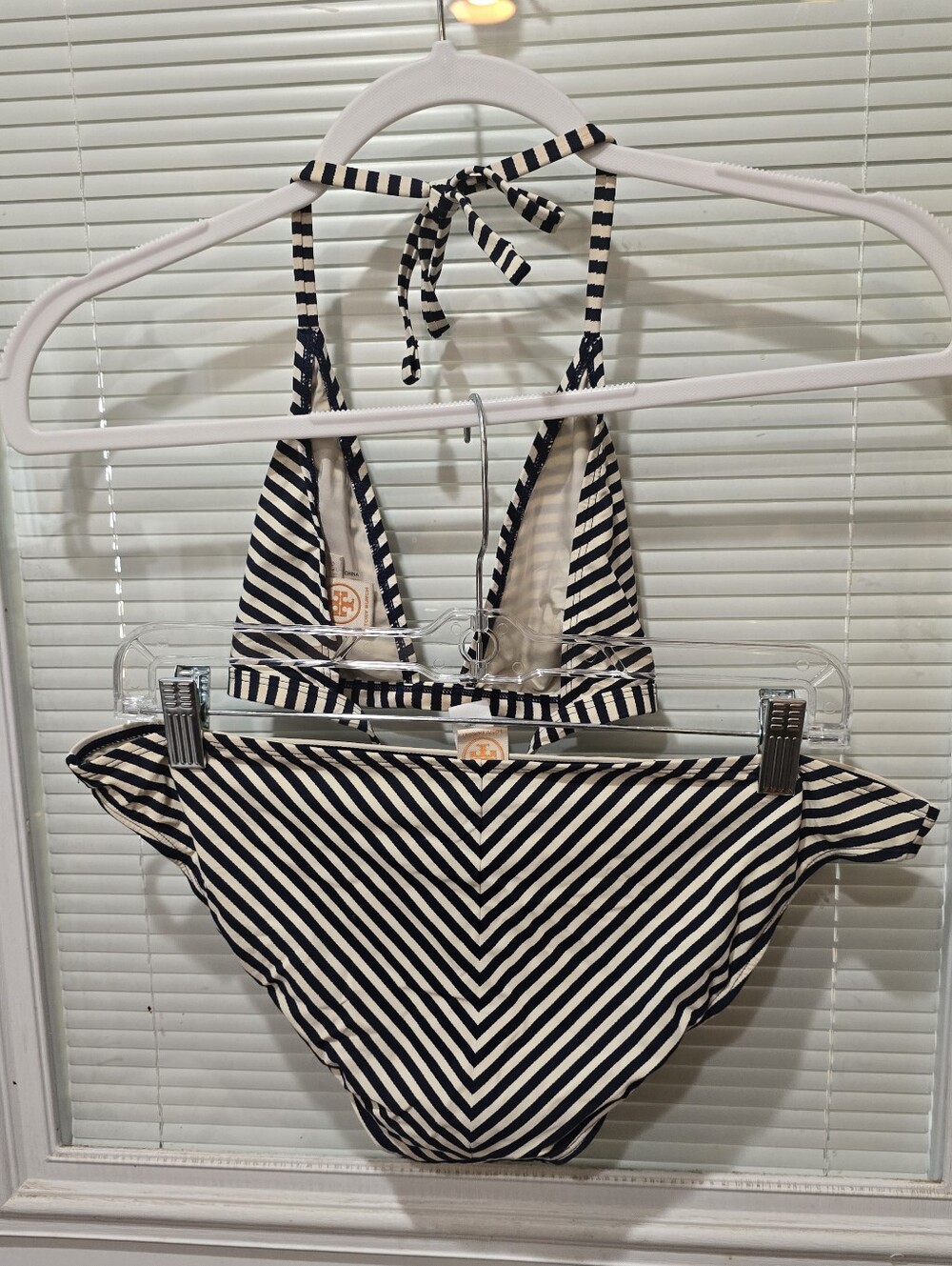 Tory Burch Striped 2 Piece Swimsuit Size L - Picture 5 of 5